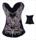 Animal Print Pattern Embellished Court Shaper Corset