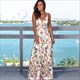 V-Neck Print Spaghetti Straps Maxi Dresses With V-Back