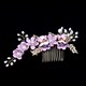 Alloy Handmade Flower Hair Comb With Pearls
