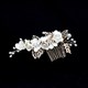 Alloy Handmade Flower Hair Comb With Pearls