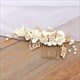 Alloy Handmade Flower Hair Comb With Pearls