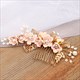 Alloy Handmade Flower Hair Comb With Pearls