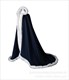 Double Layer Satin Winter Wedding Cloak With Faux Fur Trim