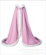 Double Layer Satin Winter Wedding Cloak With Faux Fur Trim