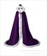 Double Layer Satin Winter Wedding Cloak With Faux Fur Trim