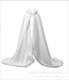 Double Layer Satin Winter Wedding Cloak With Faux Fur Trim