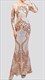 Mermaid Sequin Open Back Prom Dress With Long Sleeve