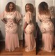 Langes Pailletten-Abschlussballkleid mit Flatterärmeln
