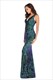 Sequin Embellished Mermaid V-Neck Sleeveless Prom Dress
