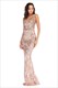 Sequin Embellished Mermaid V-Neck Sleeveless Prom Dress