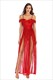 Off The Shoulder Tulle Maxi Dress With Side Slits