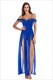 Off The Shoulder Tulle Maxi Dress With Side Slits