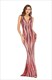 Vintage Sequin V-Neck Sleeveless Mermaid Prom Dress