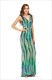 Vintage Sequin V-Neck Sleeveless Mermaid Prom Dress