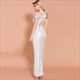 Long Sequin Split Front Keyhole Prom Dress With Back Cutouts