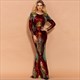 Mermaid Sequin Embellished Long Sleeves Open Back Prom Dress