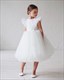 Jewel Tulle Blumenmädchen-Kleid mit Ärmeln
