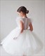 Jewel Tulle Blumenmädchen-Kleid mit Ärmeln