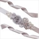 3D Flower Rosette Rhinestone Bridal Sash