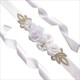 3D Flower Rosette Rhinestone Bridal Sash