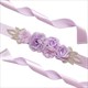 3D Flower Rosette Rhinestone Bridal Sash