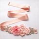 3D Flower Rosette Rhinestone Bridal Sash