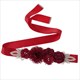 3D Flower Rosette Rhinestone Bridal Sash