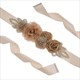 3D Flower Rosette Rhinestone Bridal Sash