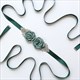 Rhinestone Satin Wedding Sash Belt With Flower