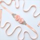 Rhinestone Satin Wedding Sash Belt With Flower