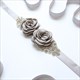 Rhinestone Satin Wedding Sash Belt With Flower