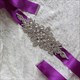 Satin Bridal Sash Belt With Rhinestones