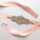 Satin Bridal Sash Belt With Rhinestones