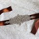 Satin Bridal Sash Belt With Rhinestones