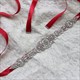 Rhinestone Bridal Sash Belt With Crystal Details