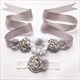 Floral verziertes Band-Sash für Mädchen mit Perlen