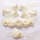 Floral verziertes Band-Sash für Mädchen mit Perlen