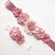 Floral verziertes Band-Sash für Mädchen mit Perlen