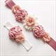 Floral verziertes Band-Sash für Mädchen mit Perlen