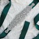 Glitzernder Satin-Kristall-Braut-Sash mit Strass