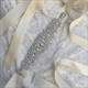 Glitzernder Satin-Kristall-Braut-Sash mit Strass