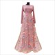 Floral Embroidered Muslin Long Maxi Dress