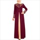 Arabisches Maxi Kleid mit Spitzenapplikation ohne Hijab
