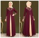 Arabisches Maxi Kleid mit Spitzenapplikation ohne Hijab