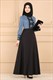 Lace Embellished Contrast Arab Maxi Dress No Hijab