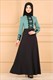 Lace Embellished Contrast Arab Maxi Dress No Hijab