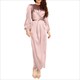 Long Sleeve Pleated Chiffon Arab Maxi Dress