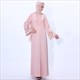 A-Line Embroidered Abaya Dress With Trumpet Sleeve