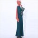A-Line Embroidered Abaya Dress With Trumpet Sleeve