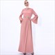 Chiffon Pleated Ramadan Dress With Trumpet Sleeves